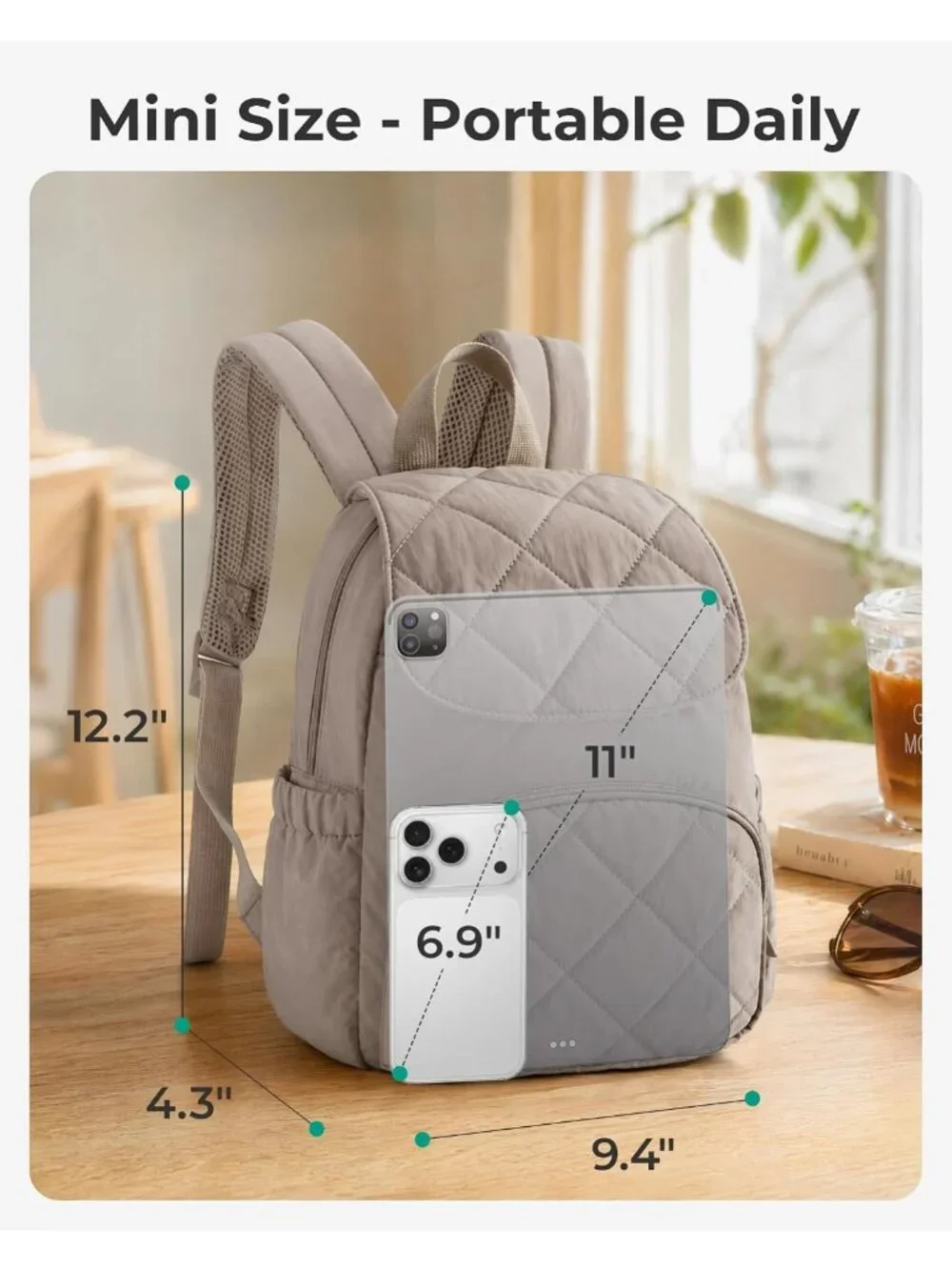 Cute Puffer Mini Backpack Purse for Women - Stylish Daypack, Lightweight